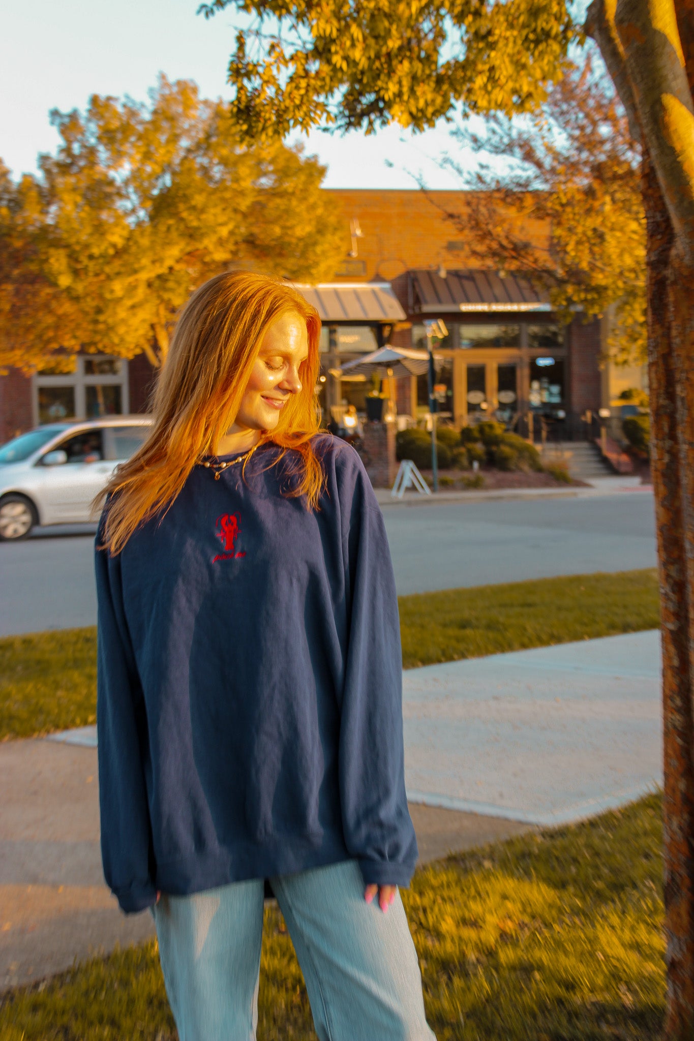 Pinch Me Navy Lobster Sweatshirt