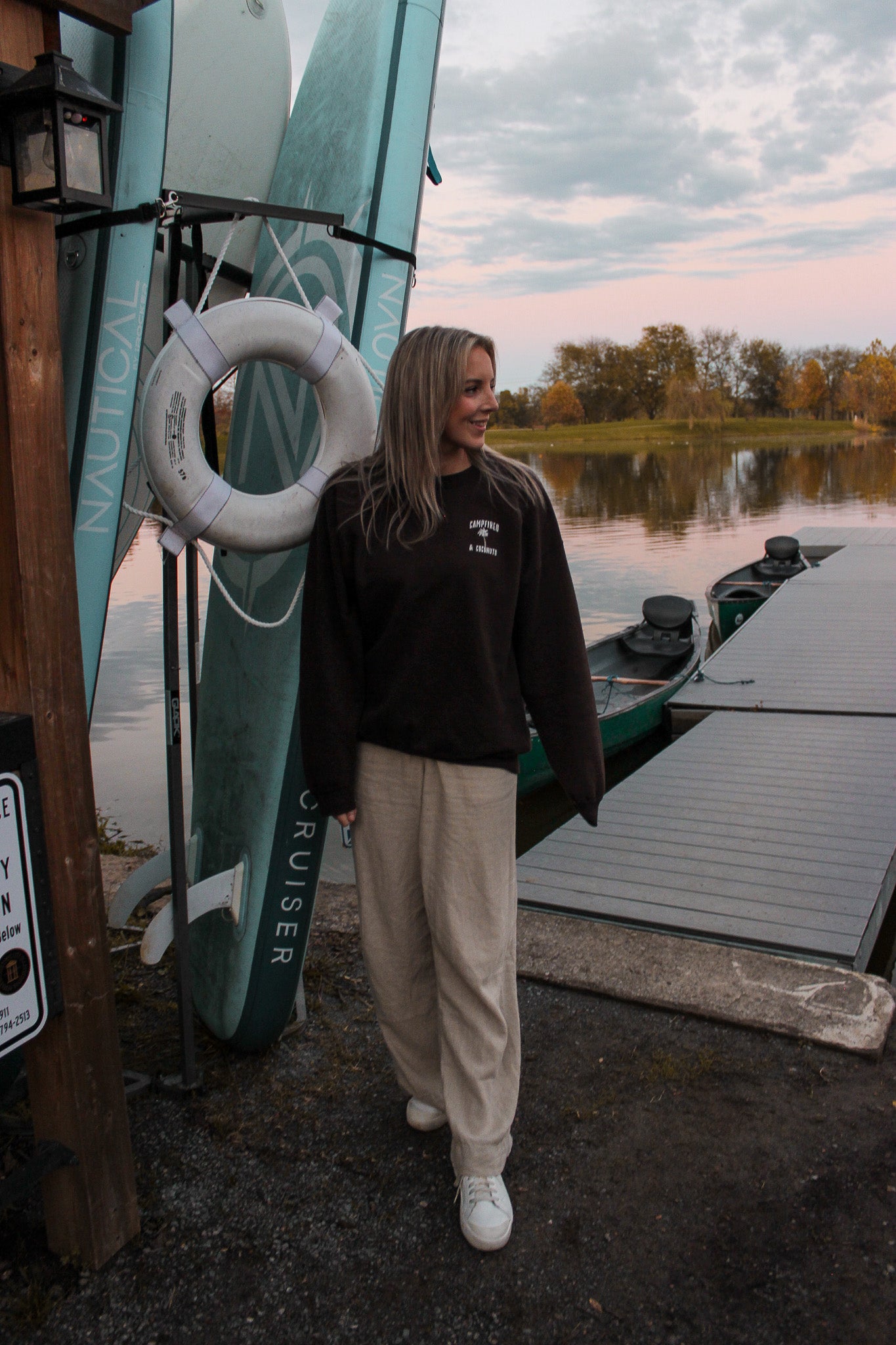 Campfires & Coconuts Brown Sweatshirt