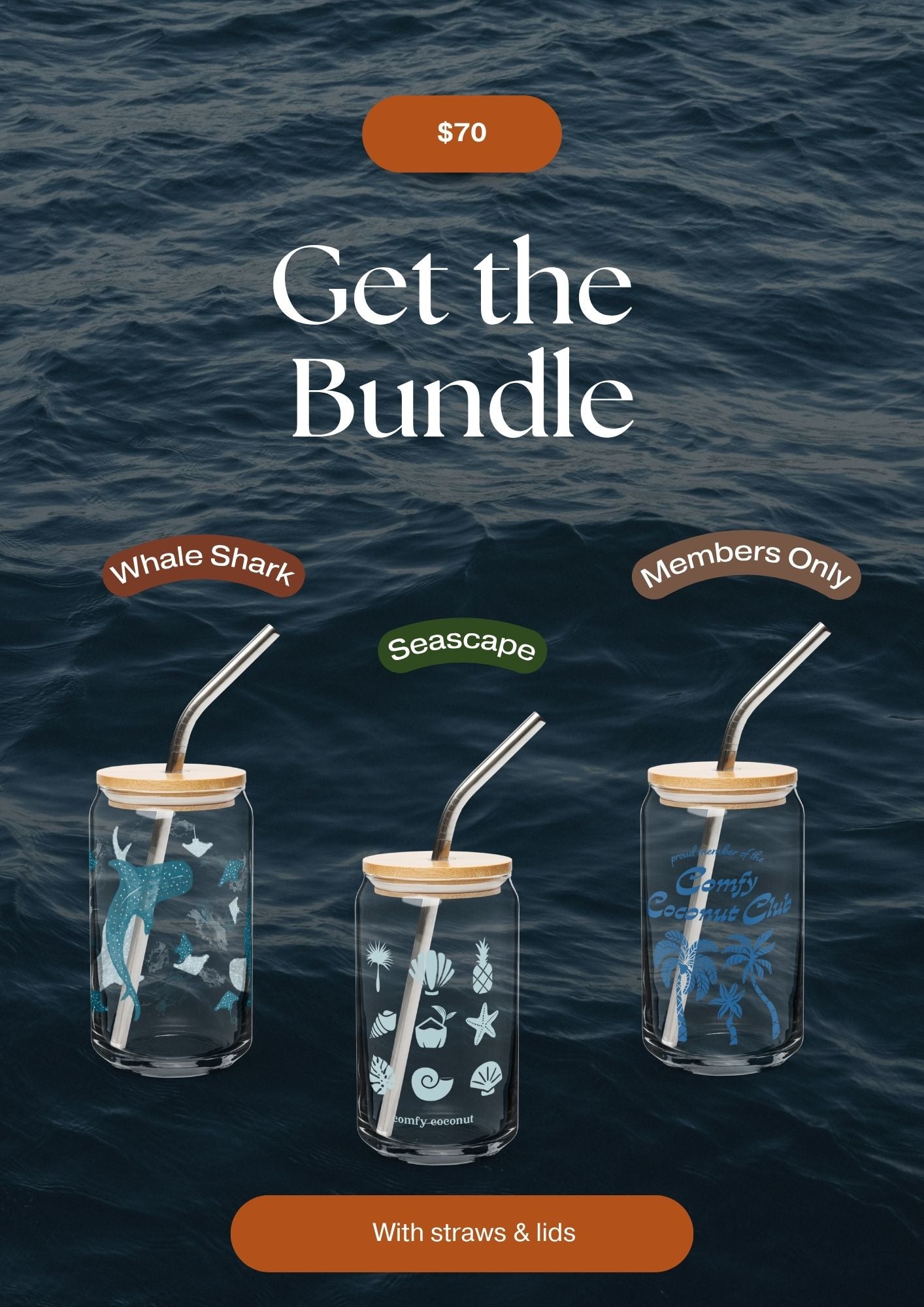 Blue Crush Glassware Set