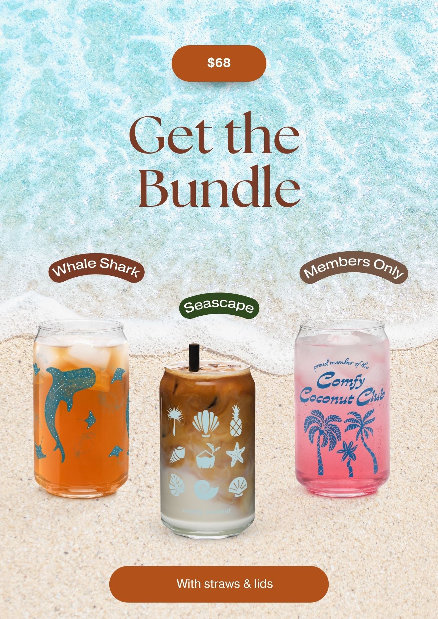 Blue Crush Glassware Set