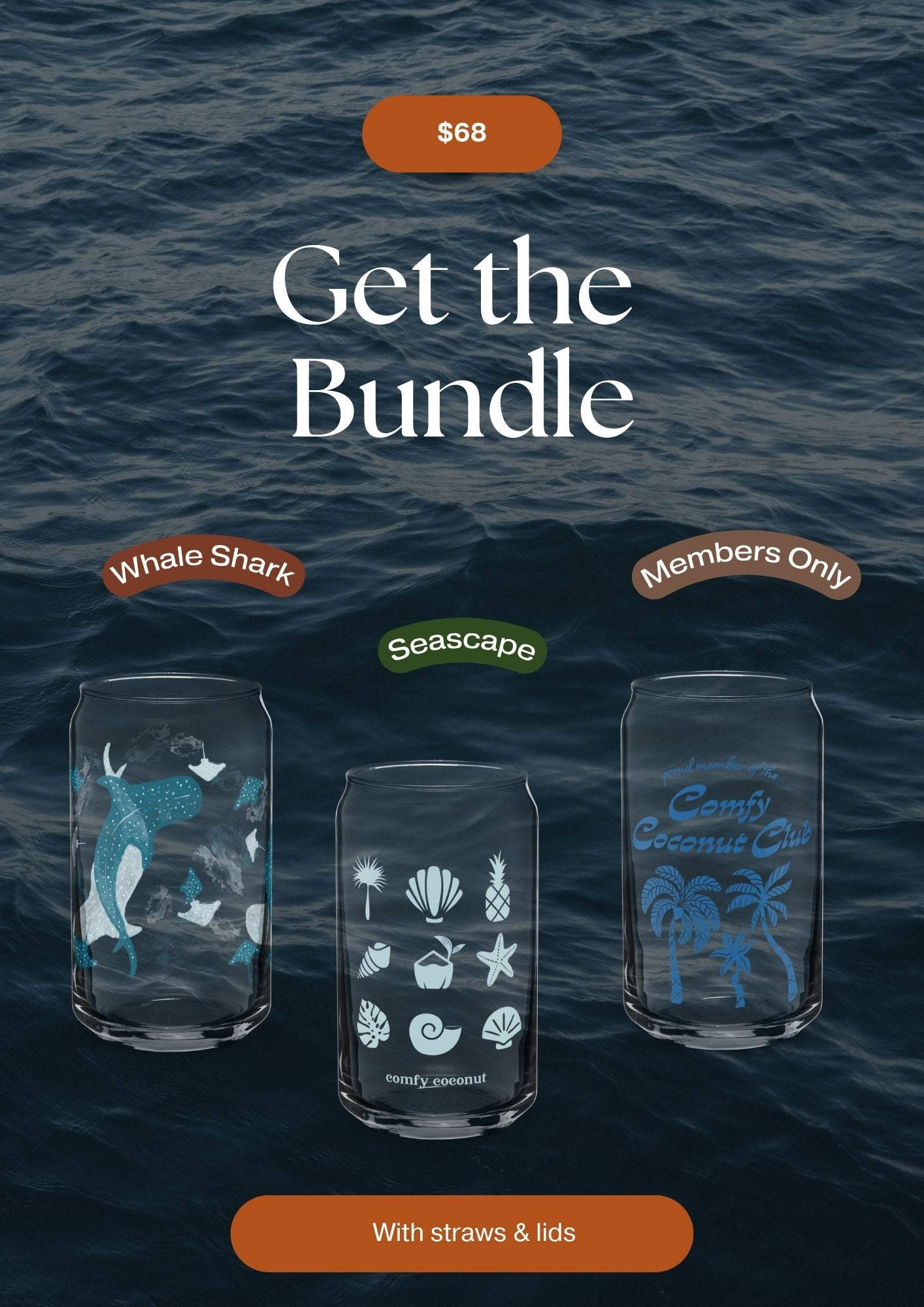 Blue Crush Glassware Set