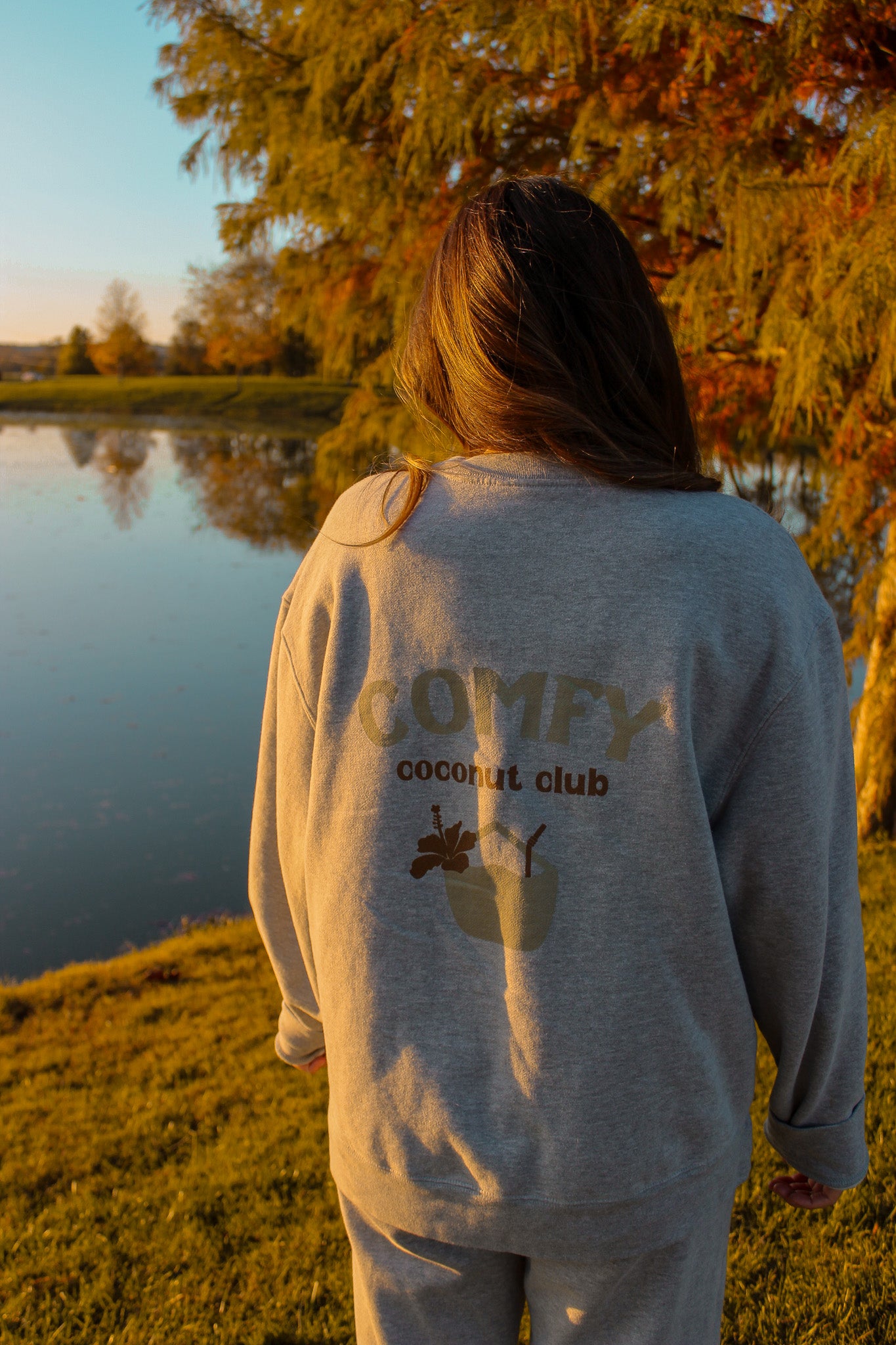 Comfy Coconut Club Sweatshirt | Beach Loungewear & Sweat Set