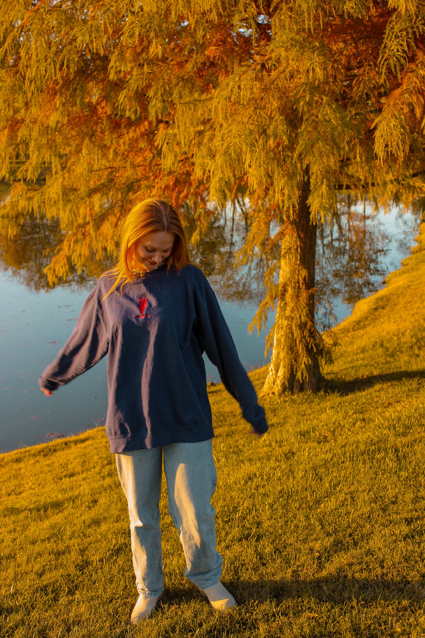 Pinch Me Navy Lobster Sweatshirt