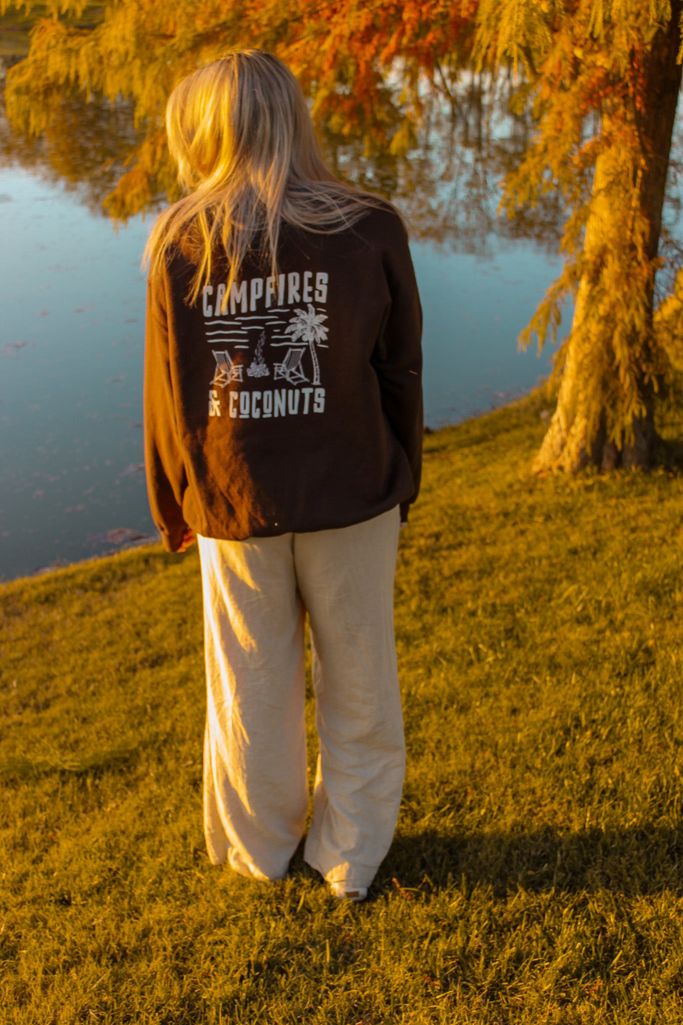 Campfires & Coconuts Brown Sweatshirt