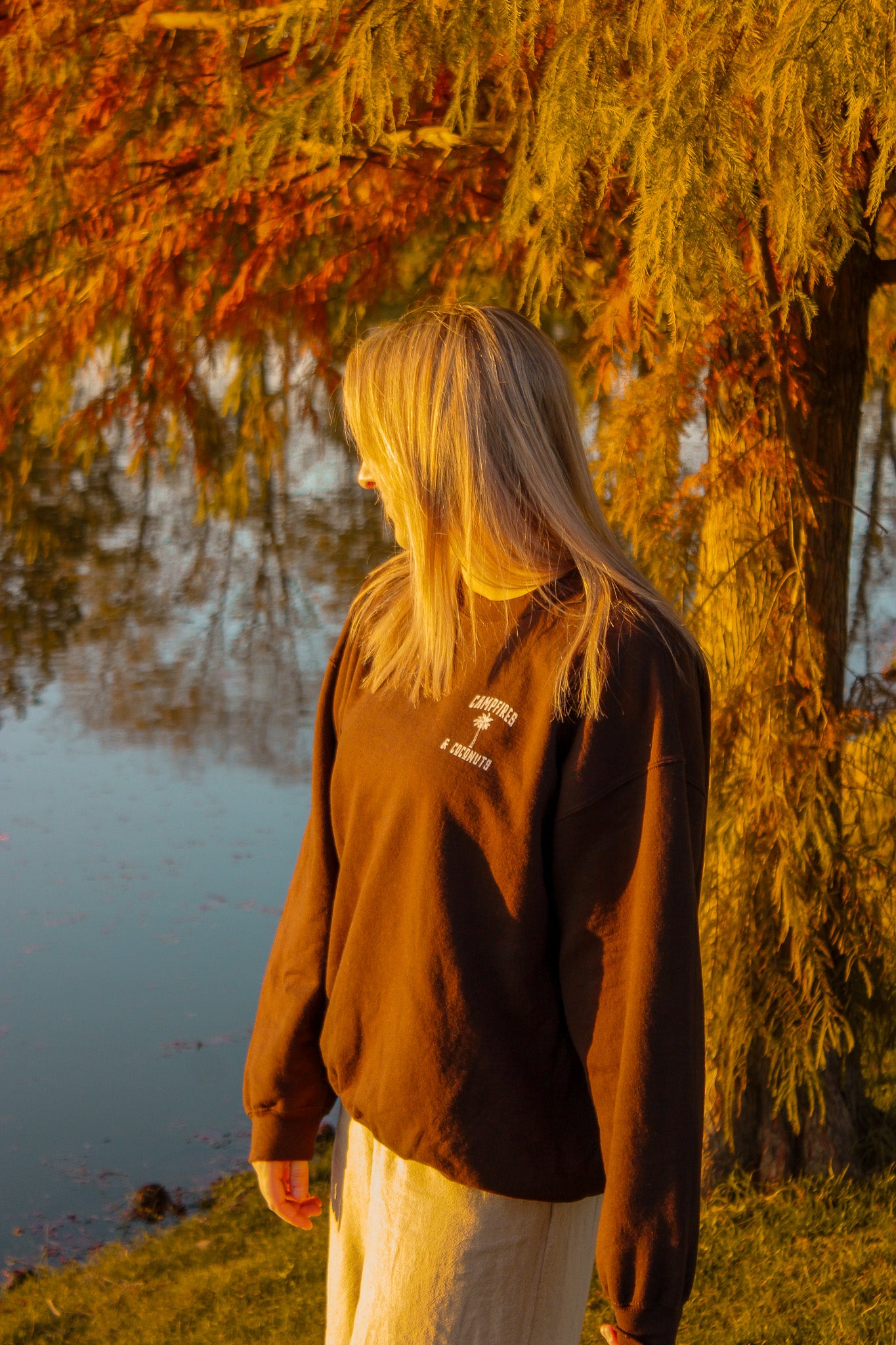 Campfires & Coconuts Brown Sweatshirt