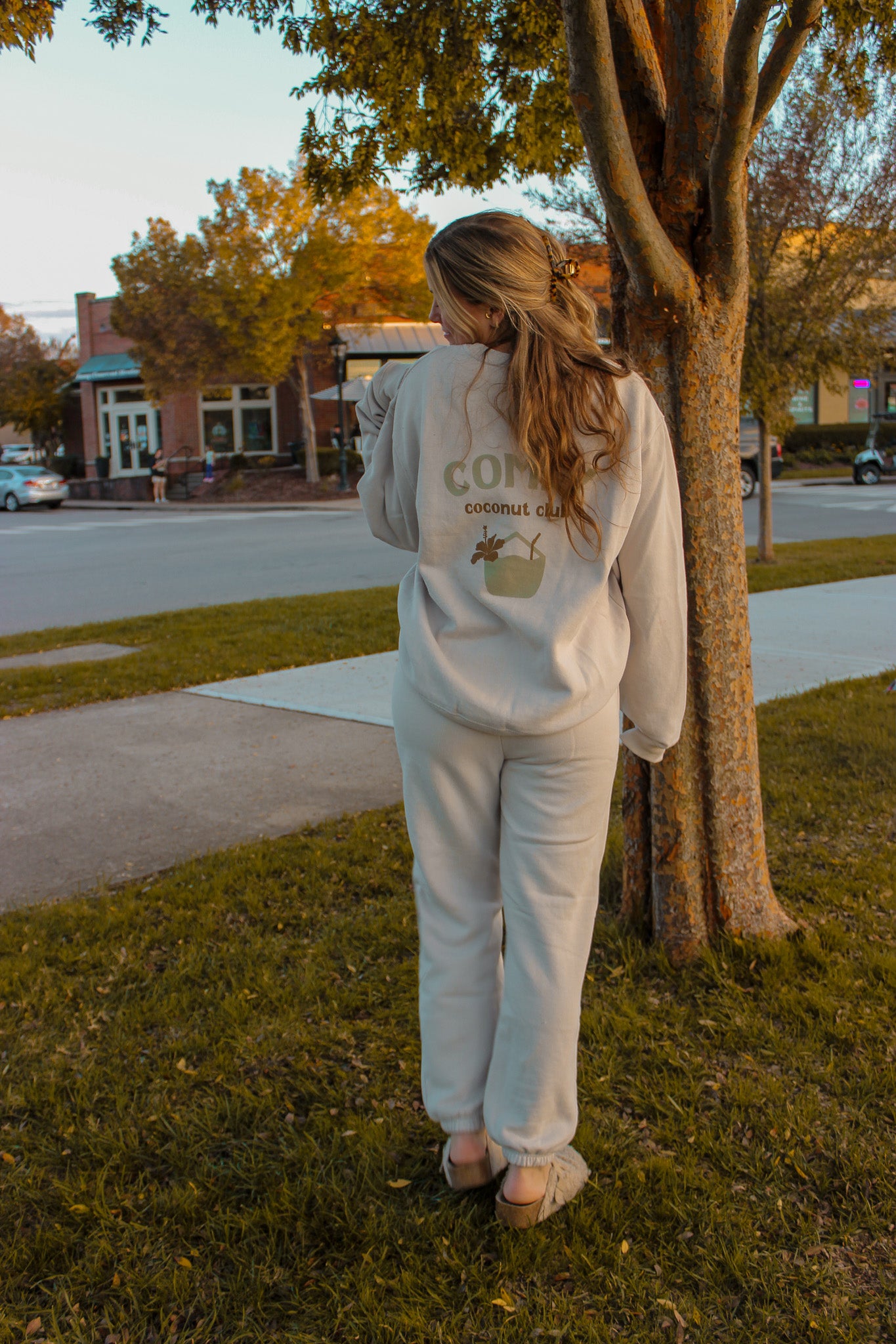 Comfy Coconut Club Sweatshirt | Beach Loungewear & Sweat Set