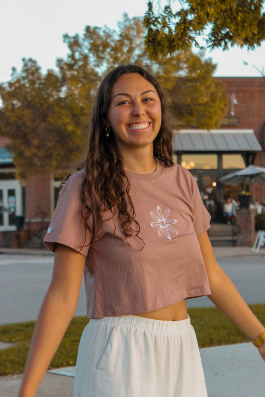 Board Bloom | Surfer Flower Cropped T-Shirt