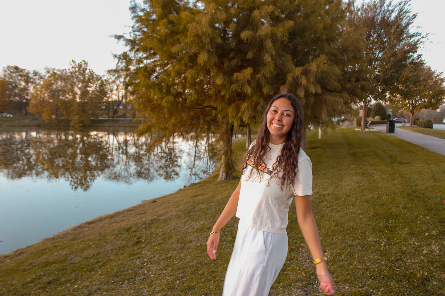 Coconut Horizon Cropped Tee