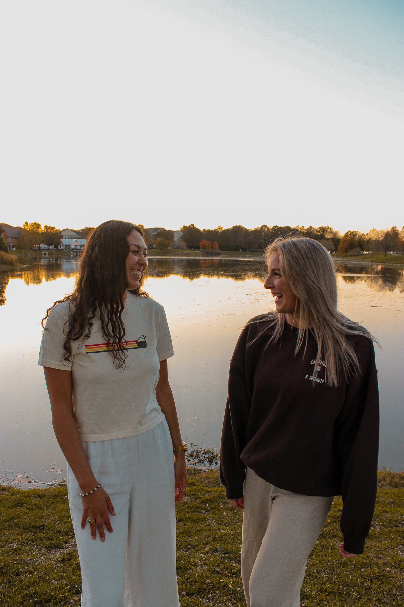 Coconut Horizon Cropped Tee