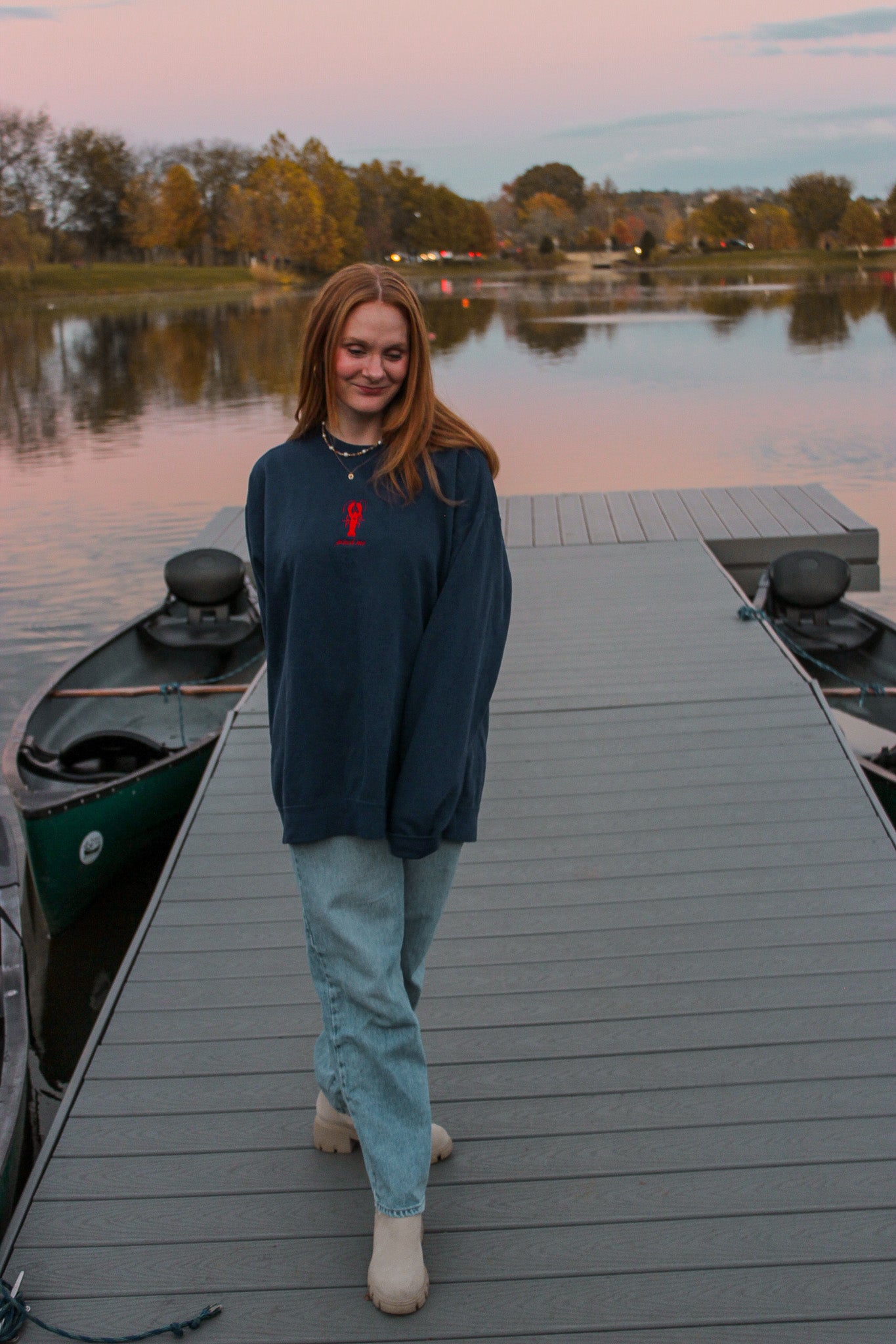 Pinch Me Navy Lobster Sweatshirt
