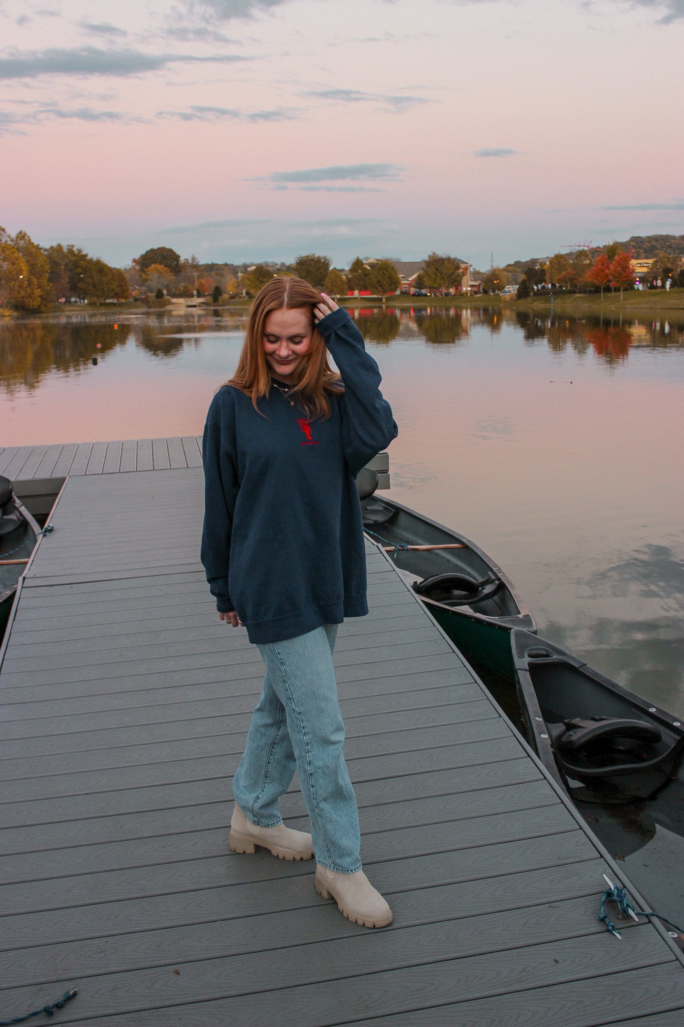 Pinch Me Navy Lobster Sweatshirt