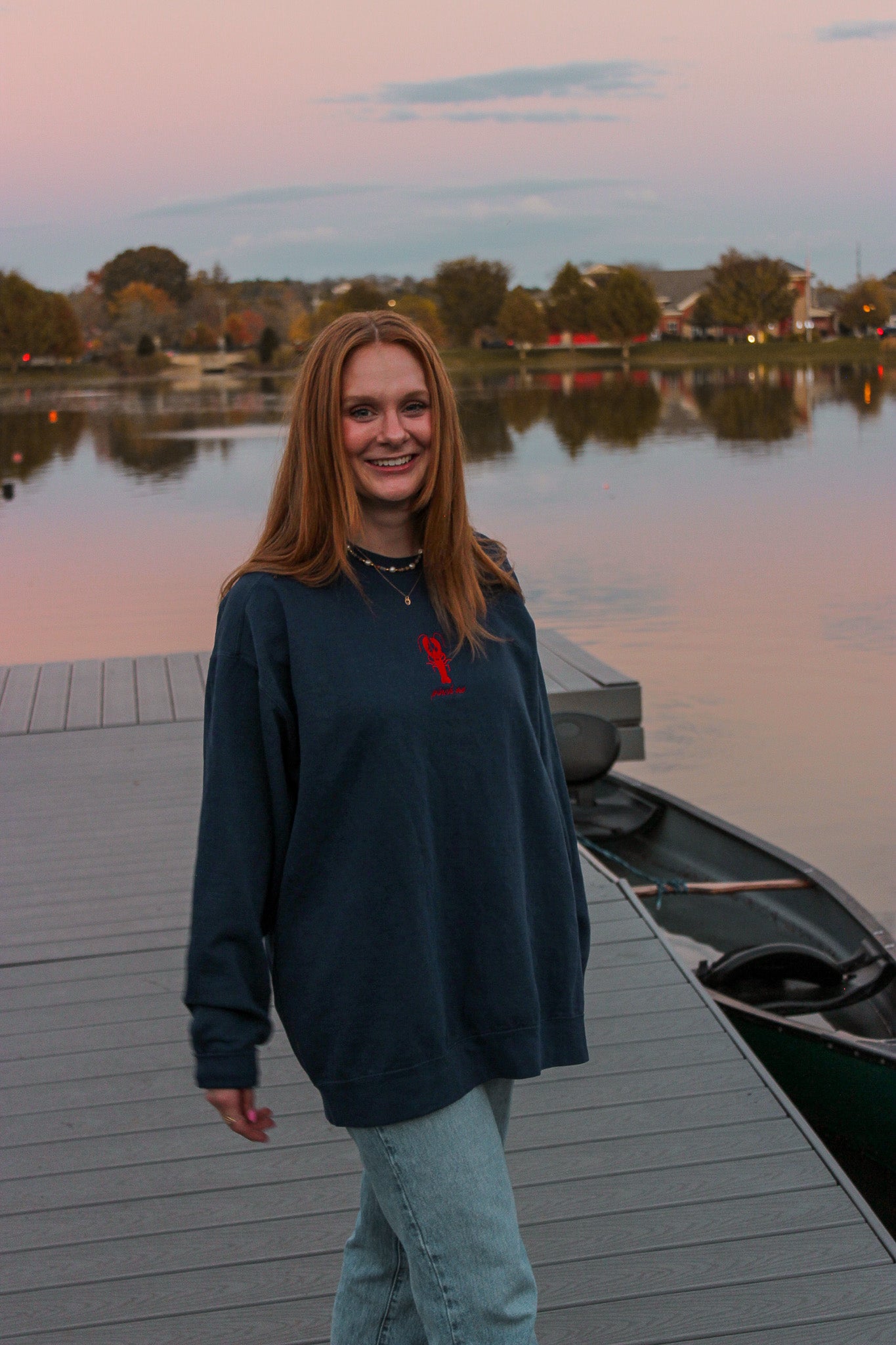 Pinch Me Navy Lobster Sweatshirt