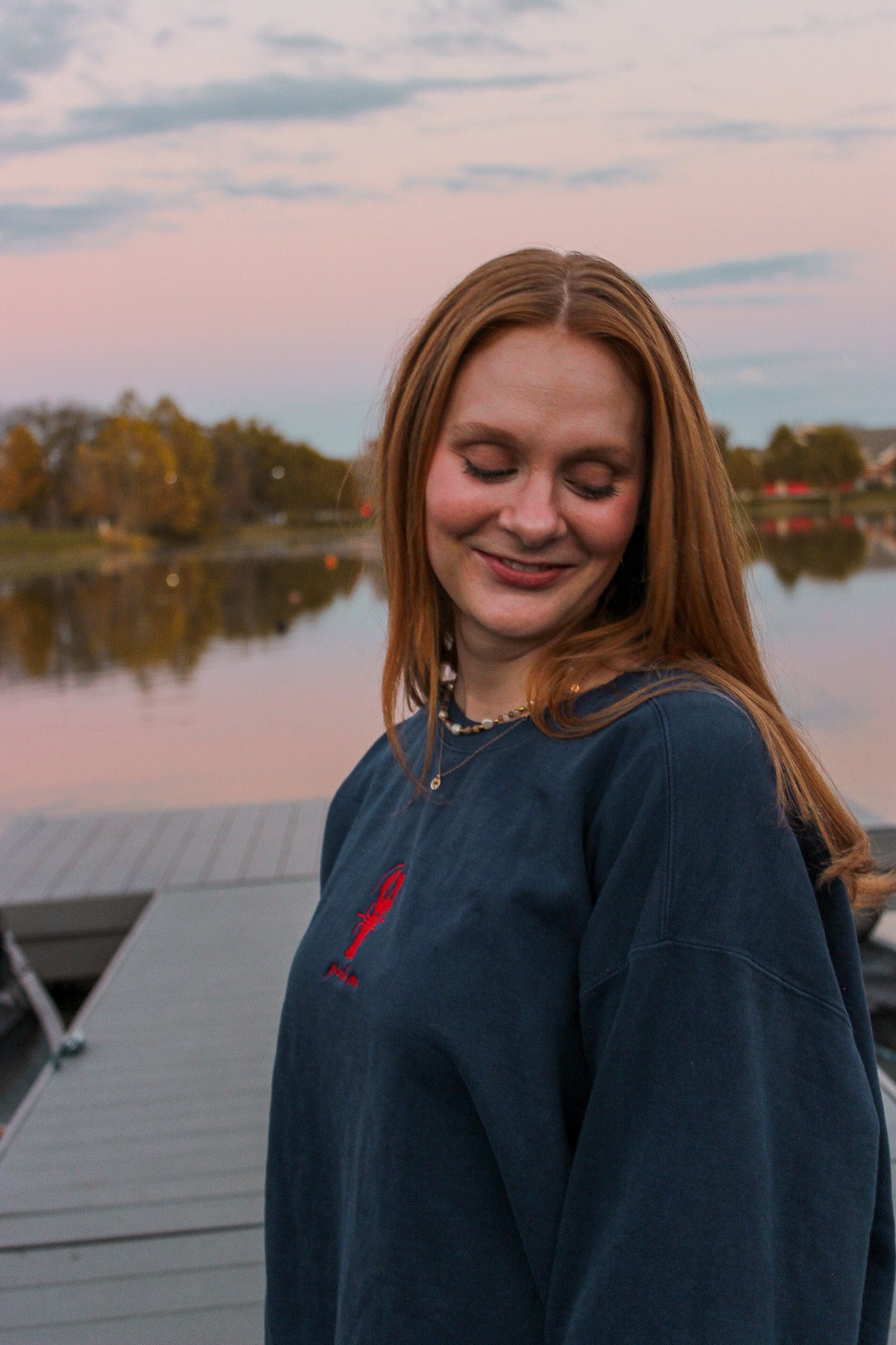 Pinch Me Navy Lobster Sweatshirt