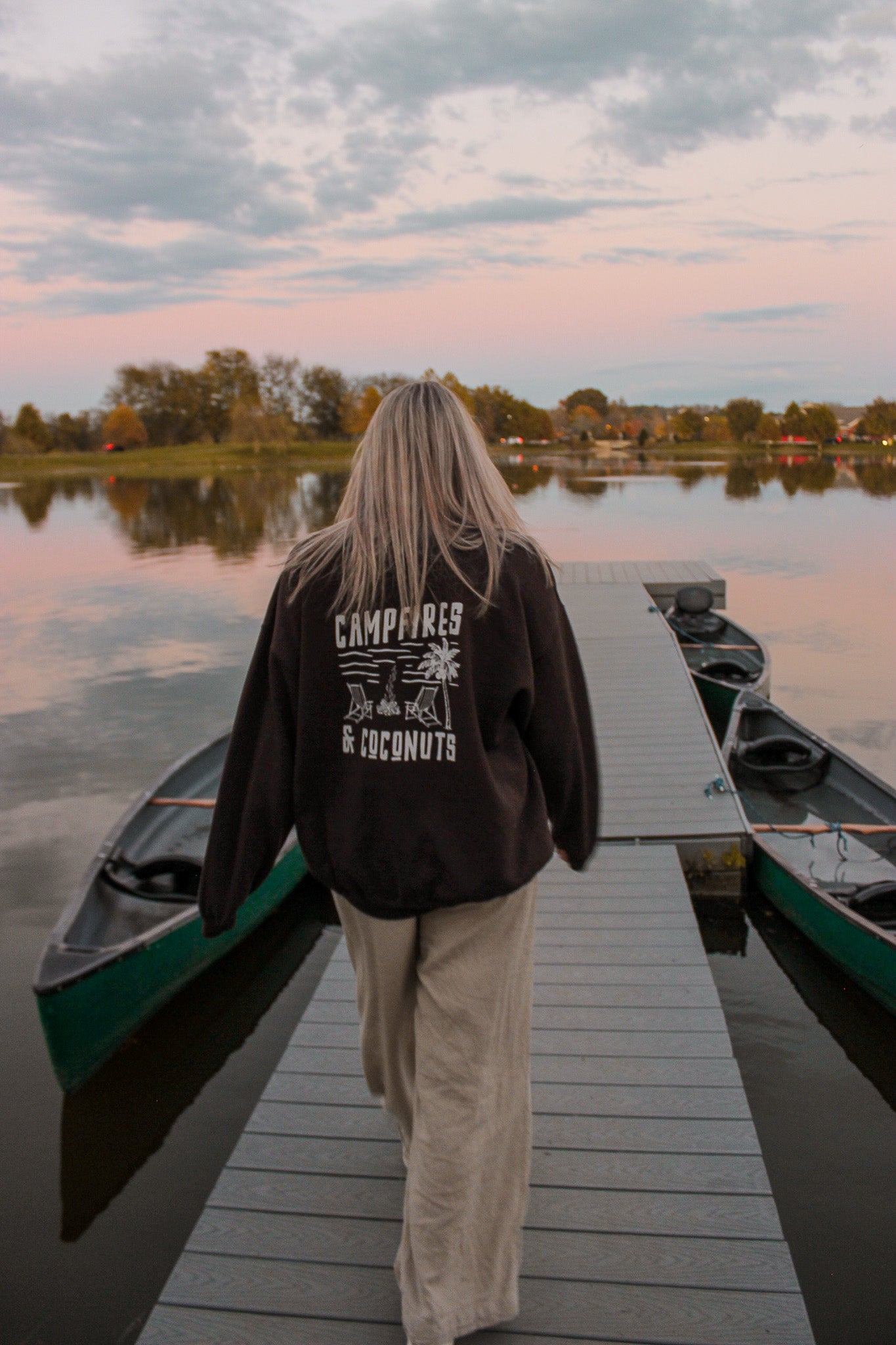 Campfires & Coconuts Brown Sweatshirt