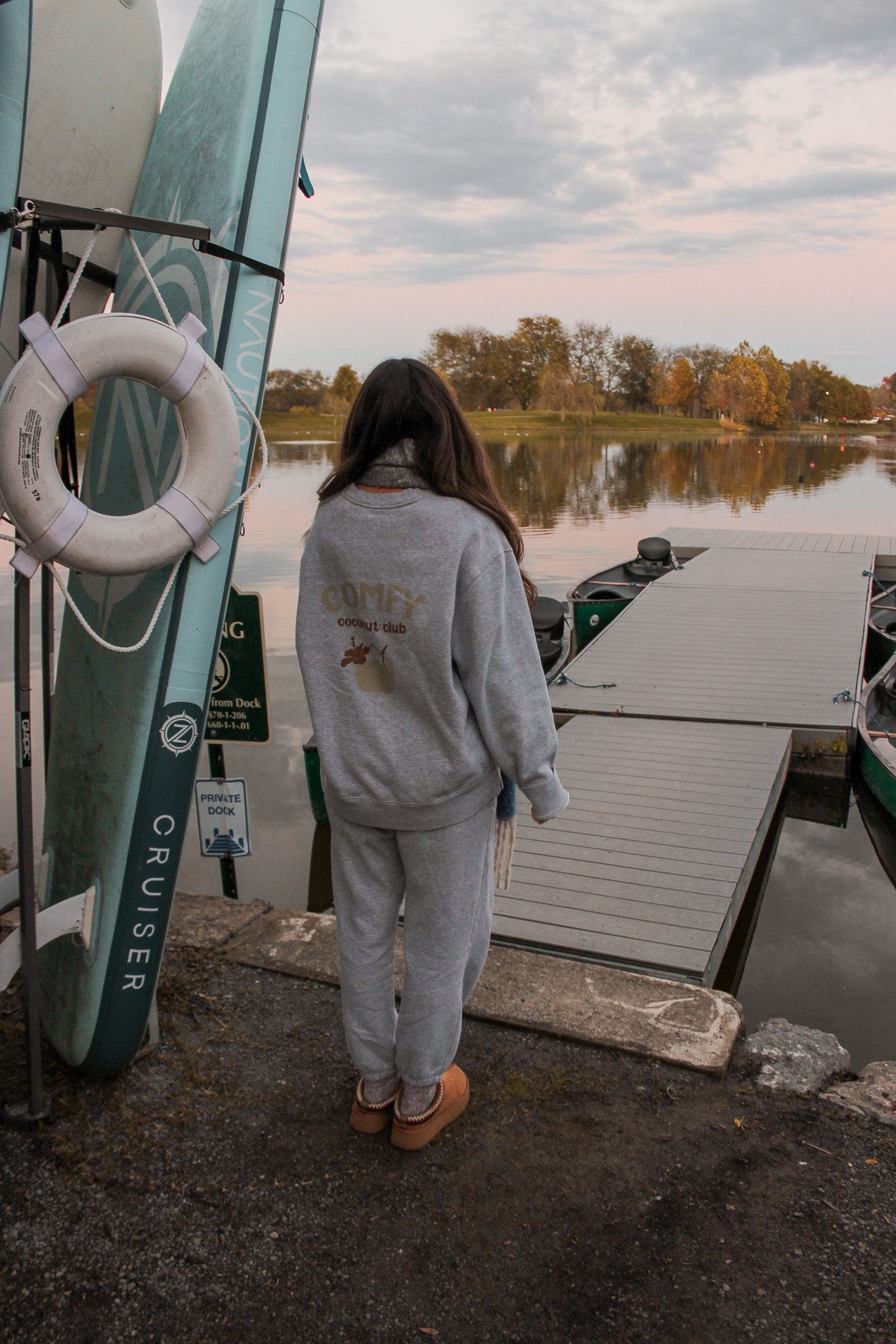 Comfy Coconut Club Sweatshirt | Beach Loungewear & Sweat Set