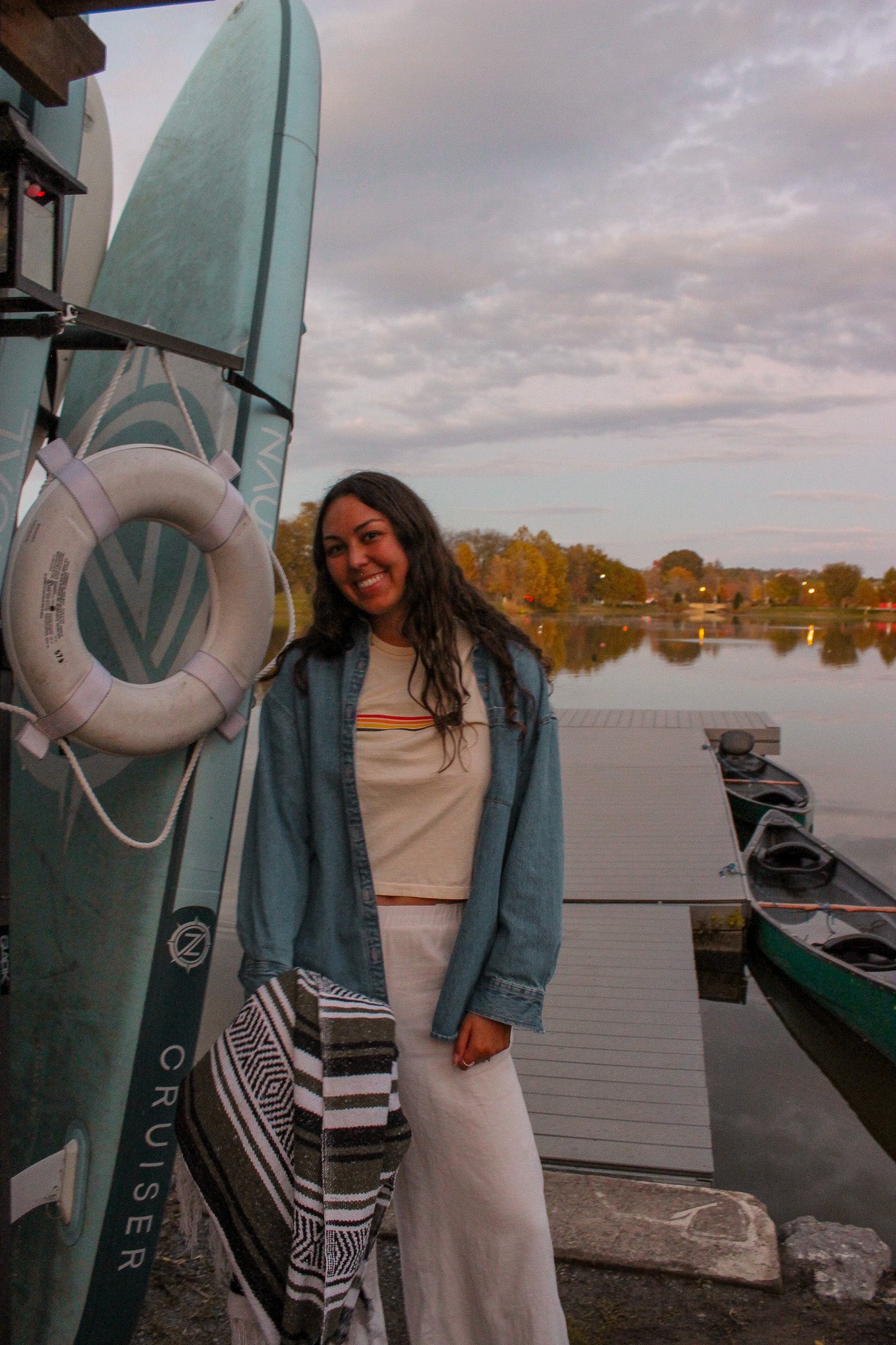 Coconut Horizon Cropped Tee