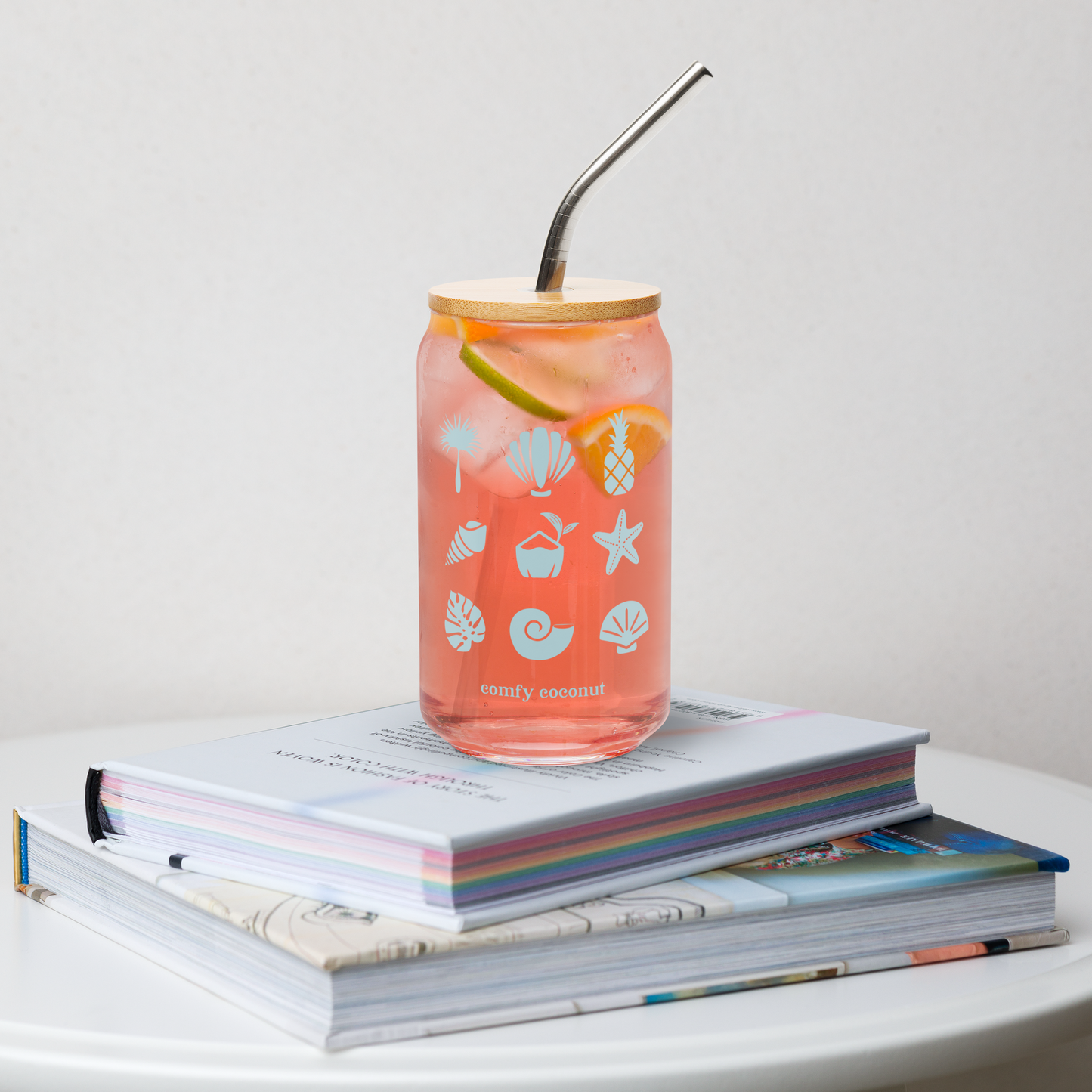 Seascape Can-shaped glass