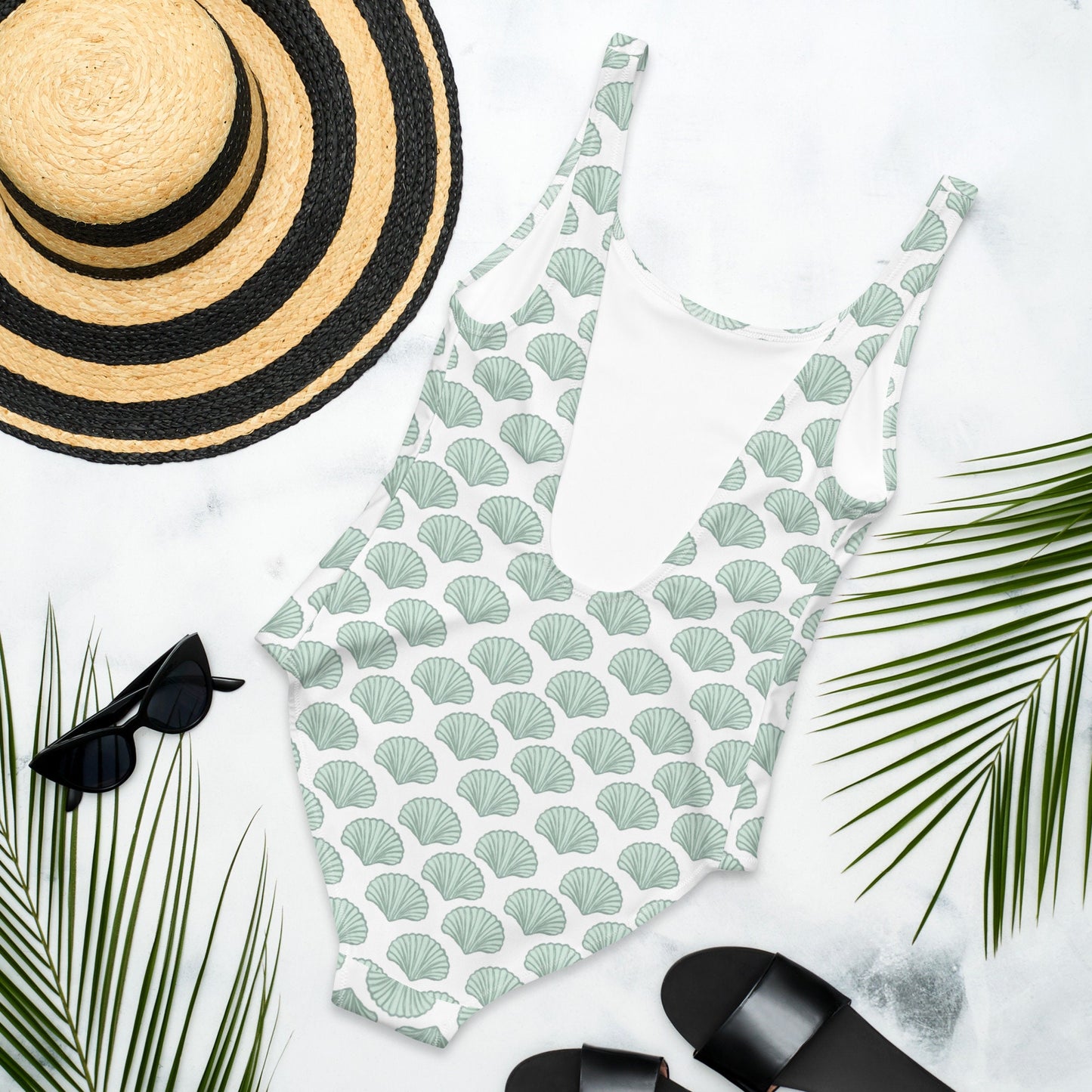 Scallop One-Piece Swimsuit