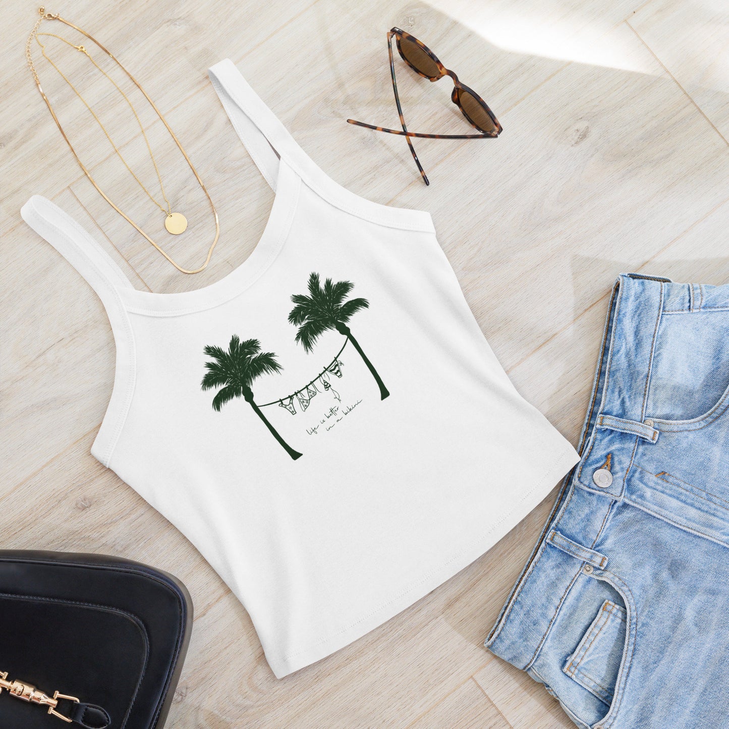 Life is Better in a Bikini Ribbed Tank Top | Comfy Coconut